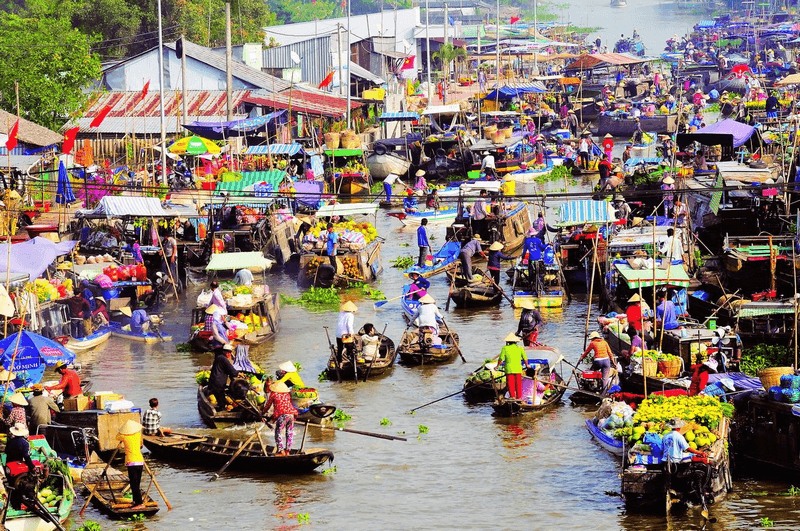 chợ nổi cái bè