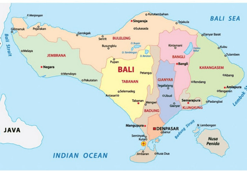 vị trí địa lý bali