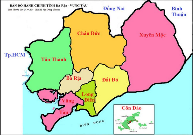 vị trí địa lý bà rịa vũng tàu