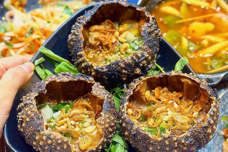 Nhum nướng mỡ hành