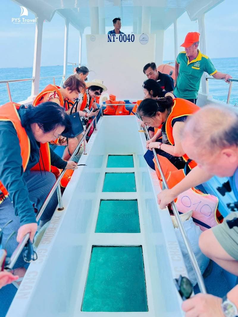 Tàu đáy kính ngắm vịnh Vĩnh Hy