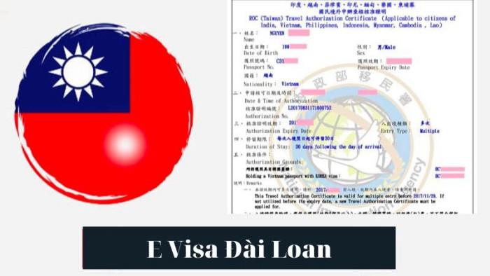 e visa đài loan