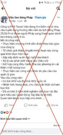 Giả mạo PYS Travel