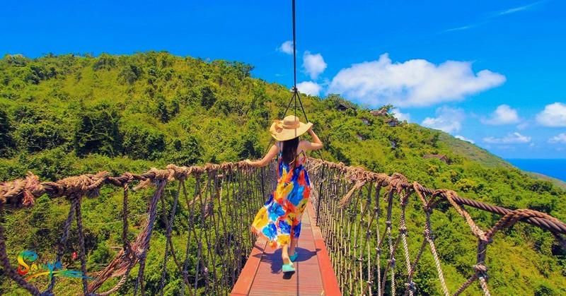 du lịch hải nam công viên thiên đường rope bridge