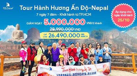 Tour Ấn Độ - Nepal: Hành hương về Tứ Động Tâm 7 ngày 7 đêm từ TP.HCM